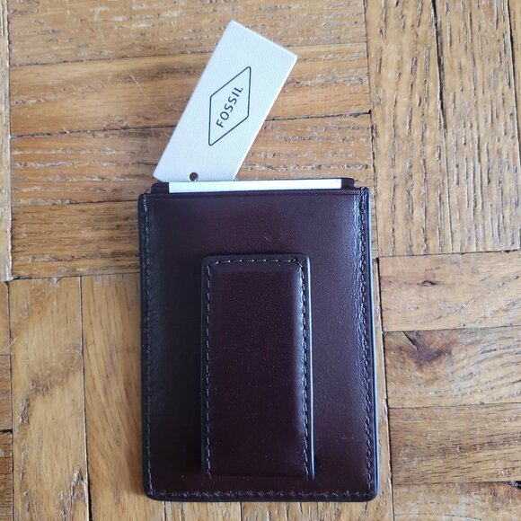 Men's Fossil Mykel Front Pocket Floral Clip Wallet Card Holder - Picture 2 of 3